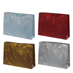 GAEM Пакет подарочный L (бумага 210г/м2, блок 12шт), L45 W12 H32 см, 4в.