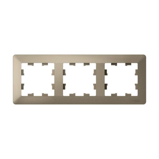 Рамка 3-м AtlasDesign Air шампань/дым. черн. SE ATN220503