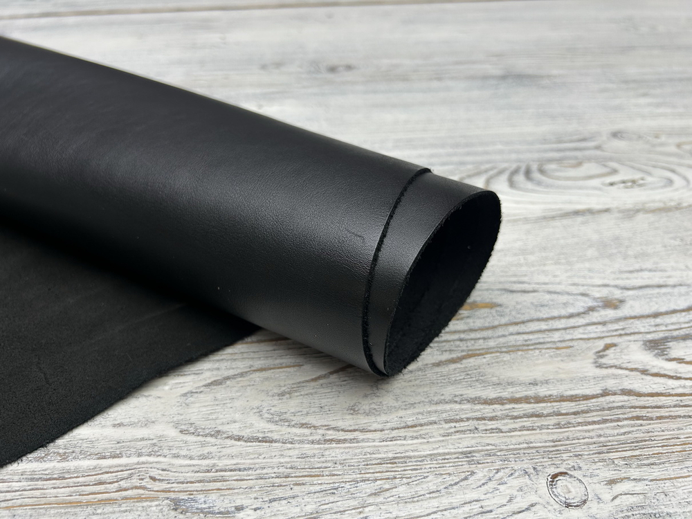 Натуральная кожа для сумок Милениум цв. Черный / Millenium Lux Nero