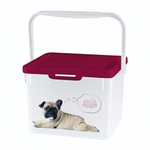 Контейнер для корма lucky pet 5.3л, собаки (бордовый)