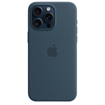 Силиконовый чехол с поддержкой MagSafe Apple Silicone Case для iPhone 15 Pro Max, Storm Blue (Штормовое небо)