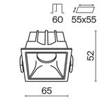 Встраиваемый светильник Technical DL043-01-10W4K-SQ-W