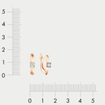 Женские серьги из розового золота 585 пробы со вставкой из фианитов (арт. 1200115)