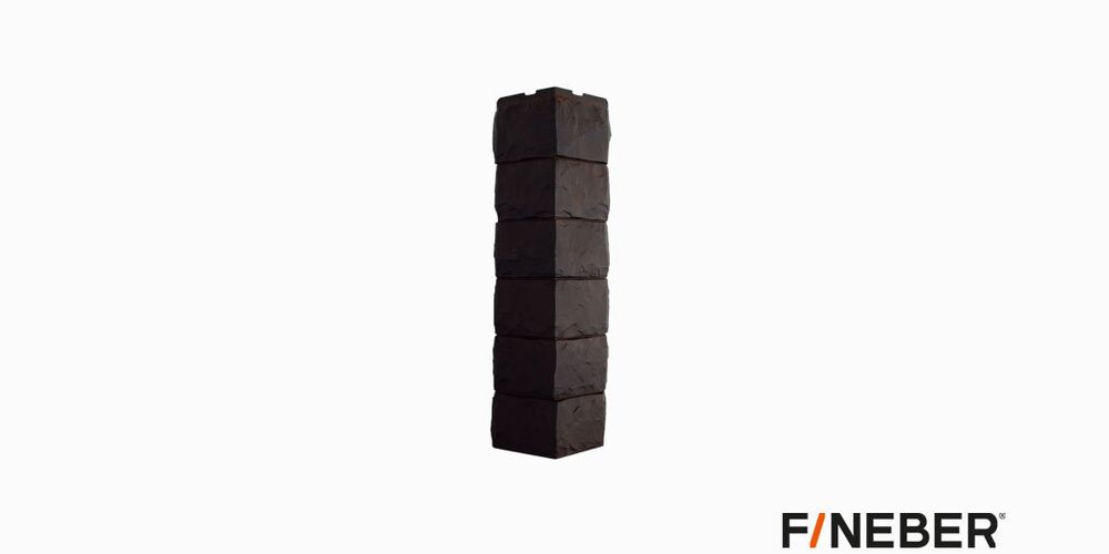 Наружный угол для Фасайдинга Дачный Скол 3D-Facture Темно-Коричневый