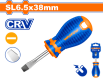 Oтвертка плоская SL6.5х38мм (12/240) WADFOW WSD1261