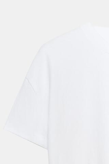 ZARA ФУТБОЛКА С КОРОТКИМИ РУКАВАМИ, БЕЛЫЙ