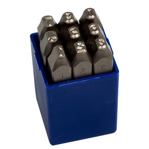 KING TONY (11509SQ05) Набор ударных клейм 5 мм, цифры, 9 предметов, хвостовик HRC 40