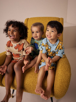 Пижама для мальчика Next AC0-925, 3 шт., Голубой, Зеленый, Песочный