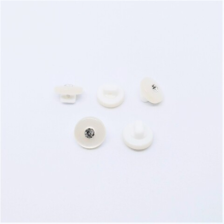 Пуговицы №559, на ножке со стразом, 11мм, цв.белый (CB s-101)