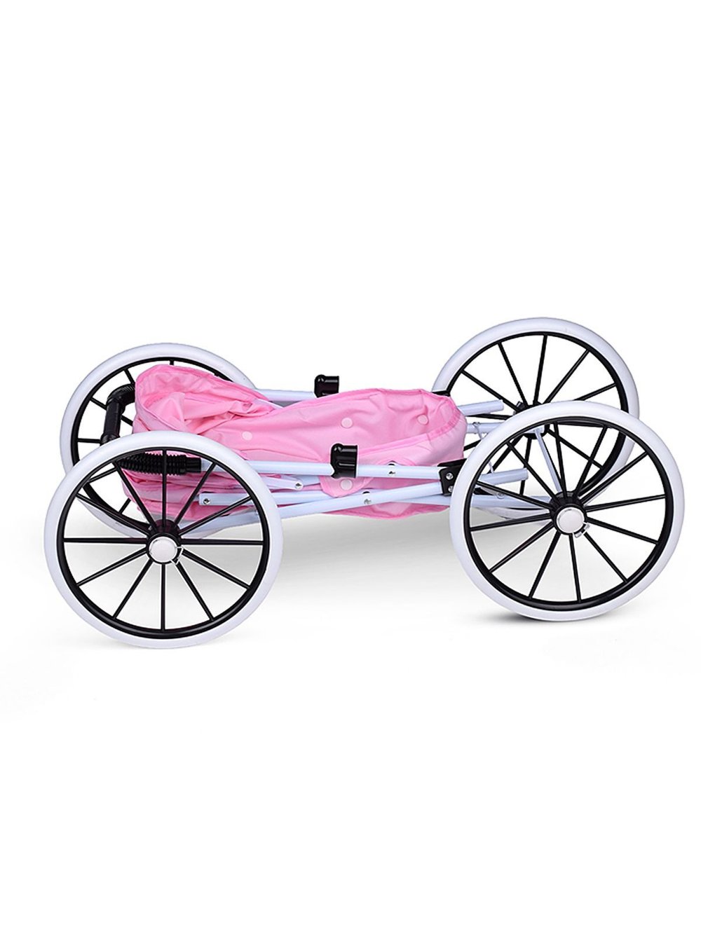Коляска для кукол металлическая с капюшоном (LMH918)