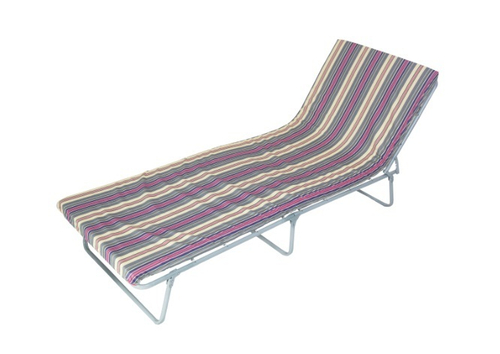 Кровать раскладная Стефания мягкая лист 50мм арт.с404а (цвет ткани разноцветный рис.полоска (1 шт. в уп. гофрокартон)