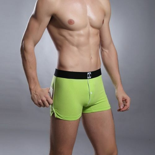 Мужские трусы боксеры зеленые с задним карманом Superbody Green Pocket Boxers