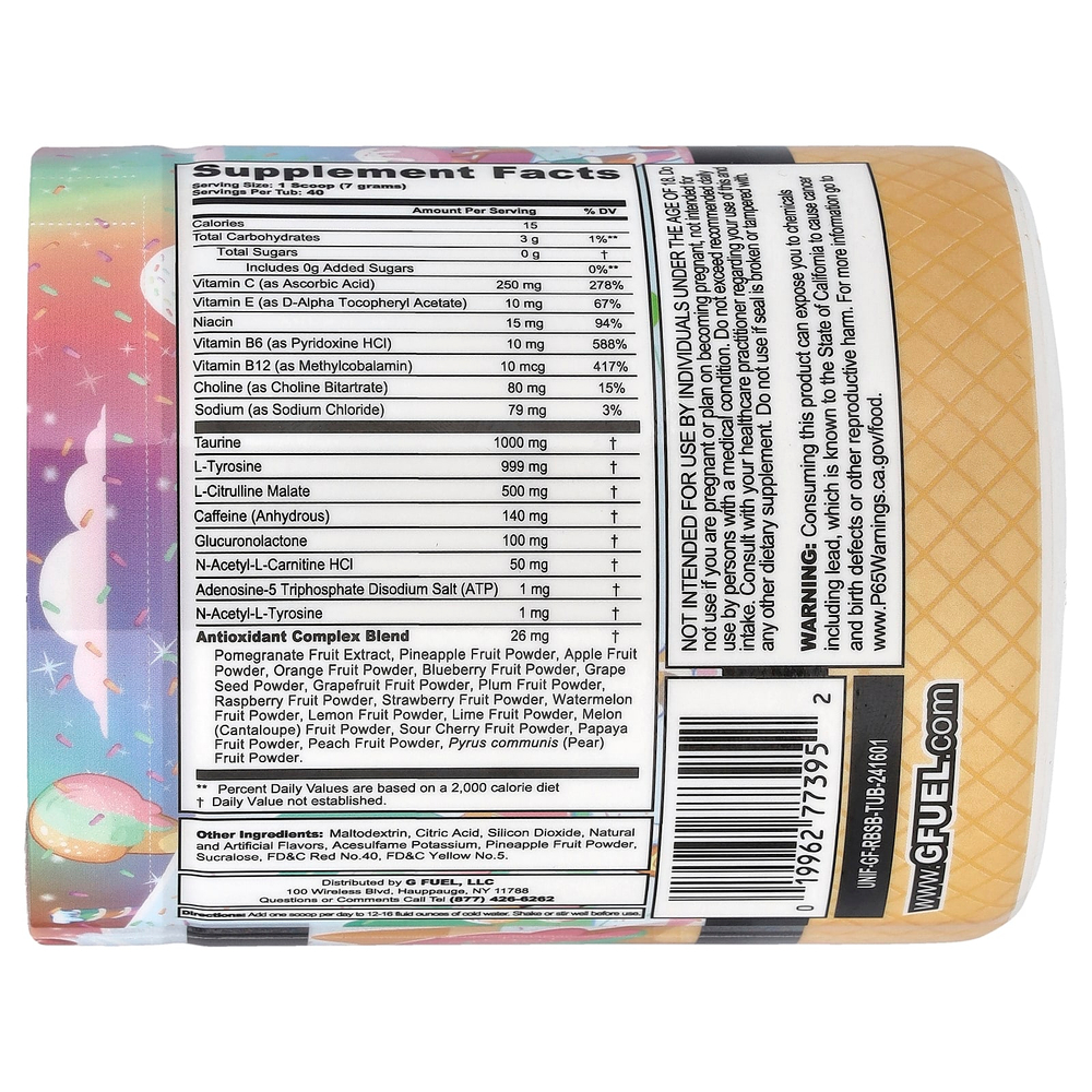 G FUEL, Energy Formula, радужный щербет, 280 г (9,9 унции)