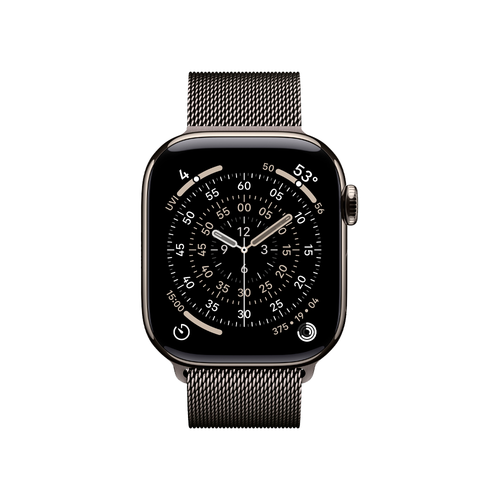 Умные часы Apple Watch Series 11 GPS + Cellular, 42mm, Natural Titanium Case with Slate Milanese Loop