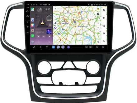 Магнитола для Jeep Grand Cherokee WK2 2013-2021 (взамен 8.4" экрана) - Carmedia EW-1076-2 QLed, Android 13, TS20, CarPlay, SIM-слот