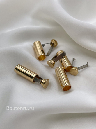 Наконечник для шнура в золотистом металле с зажимом