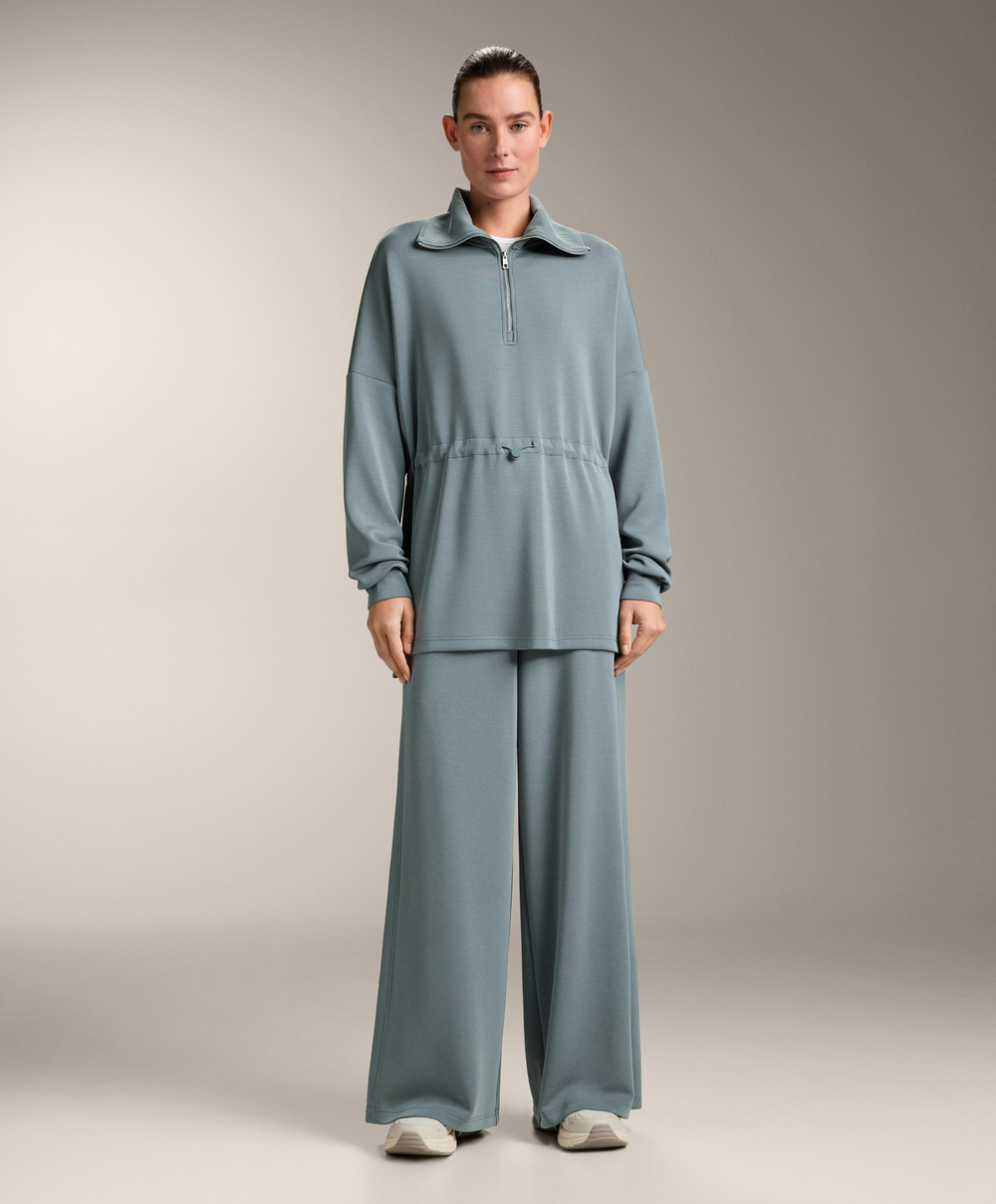 Oysho Толстовка на молнии до середины груди, синевато-серый