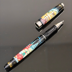 Коллекционная ручка роллер Parker Sonnet с колпачком "Москва" с ручной росписью в футляре