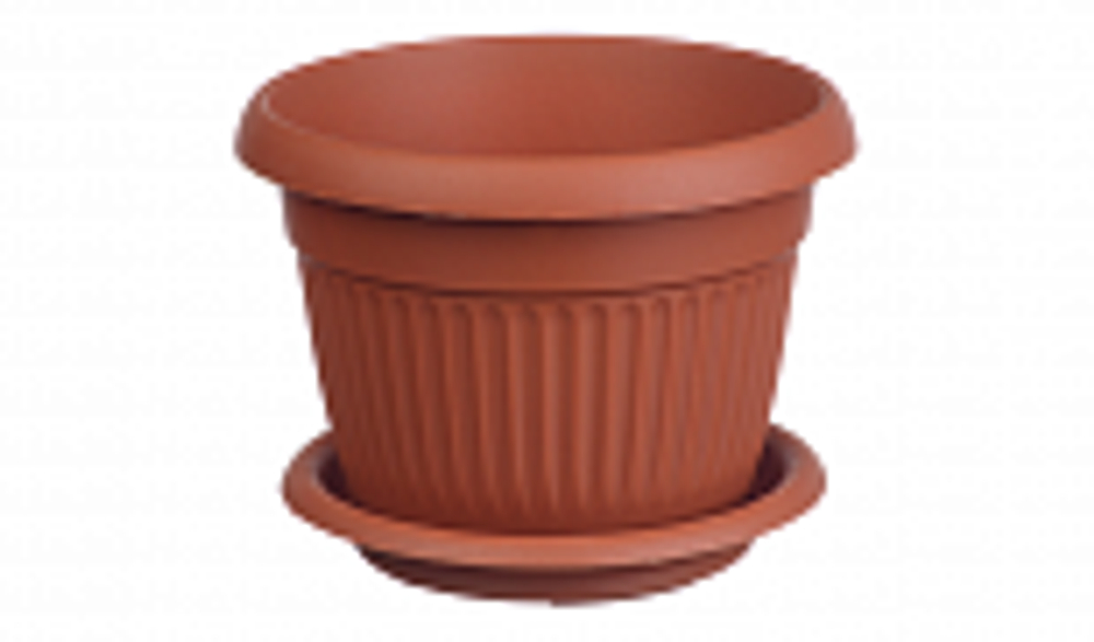 Кашпо ЛИВИЯ D280мм 7,4л с под терракотовый М3021 (12/1)