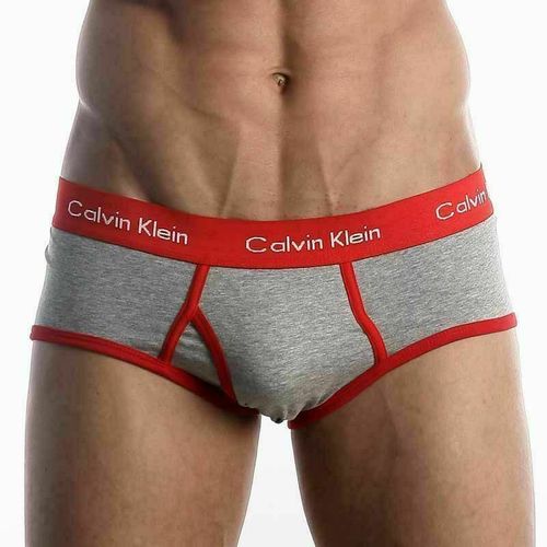 Мужские трусы брифы Calvin Klein 365 Grey Red Brief