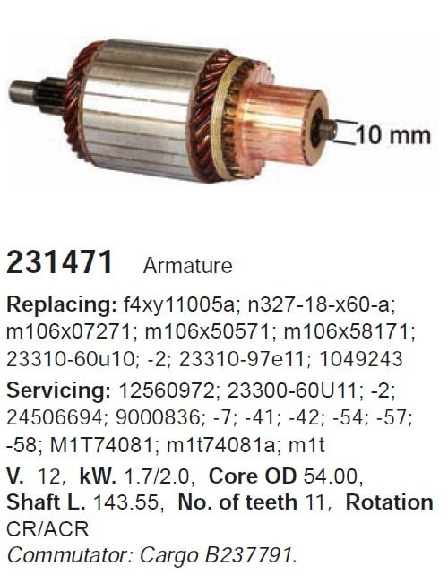 Ротор стартера Mitsubishi