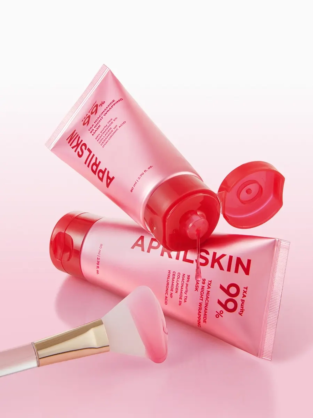 APRILSKIN Ночная маска-пленка с транексамовой кислотой и ниацинамидом для сияния TXA Niacinamide 99 Overnight Wrapping Mask 80 мл