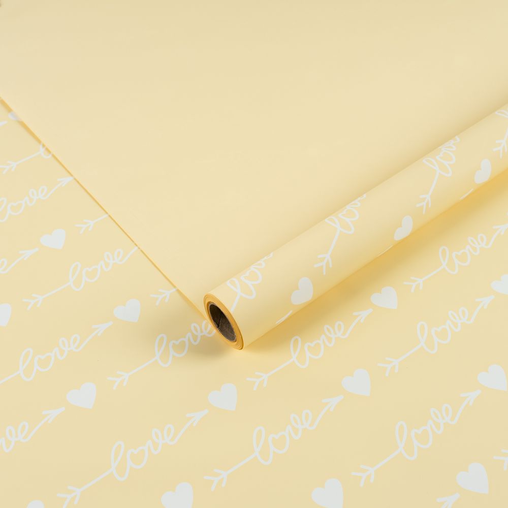 Пленка матовая &quot;Любовь-это...&quot; Крем 57см*10м