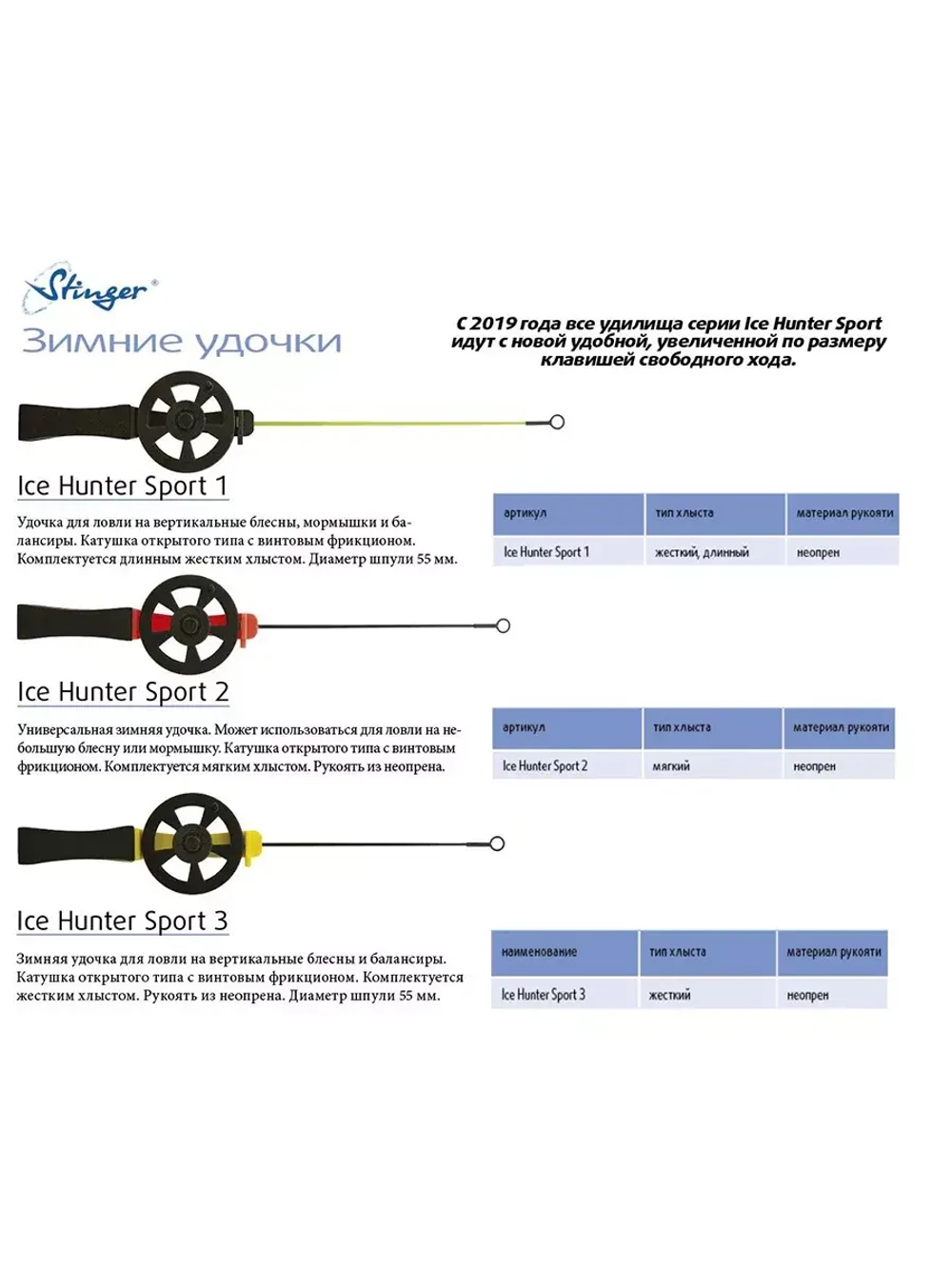 Зимняя удочка Ice Hunter Sport 6 (2600SH-Yl)