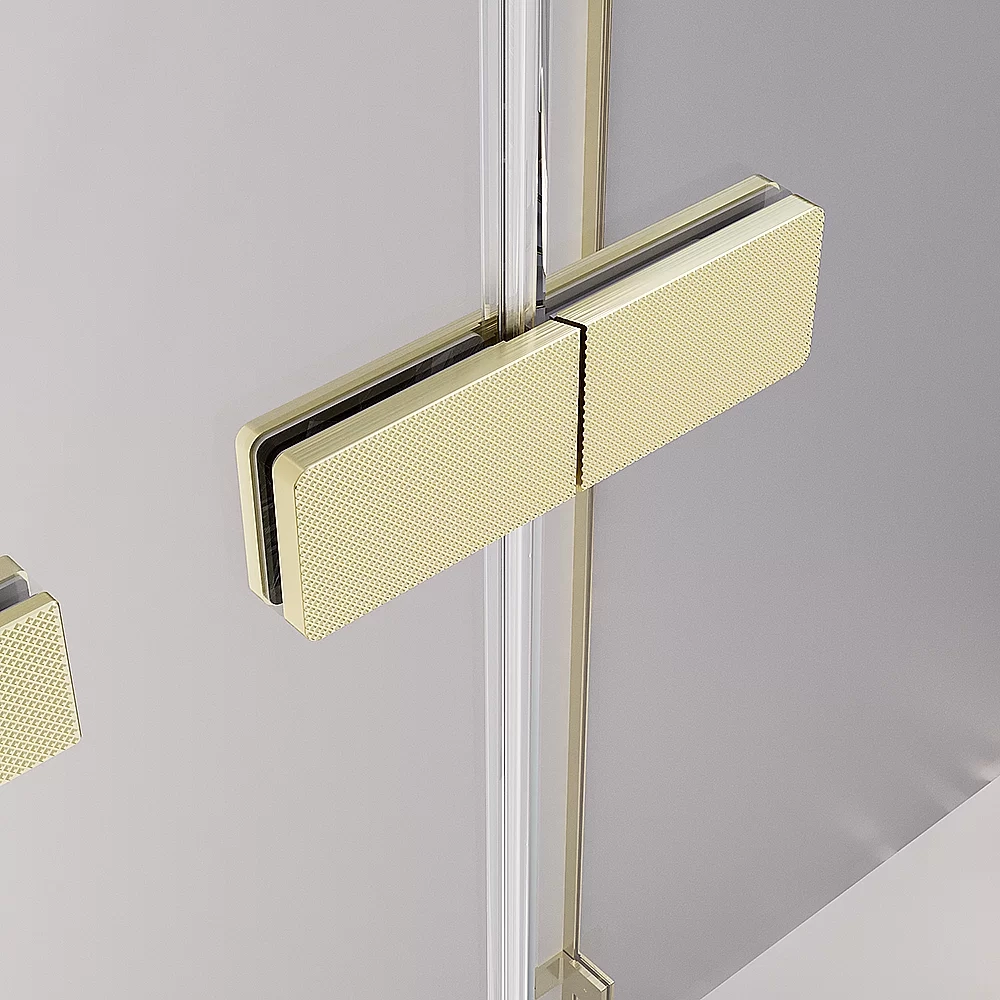 Душевая дверь Veconi Premium Alassio G AL-150-00-G-C4 150 стекло прозрачное осветленное/профиль брашированное золото