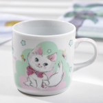 5478724 Набор детской посуды Доляна «Кошечка», 3 предмета: кружка 250 мл, миска 400 мл, тарелка 18 с