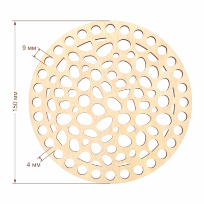 Резное донышко для корзины D=15 см, №08