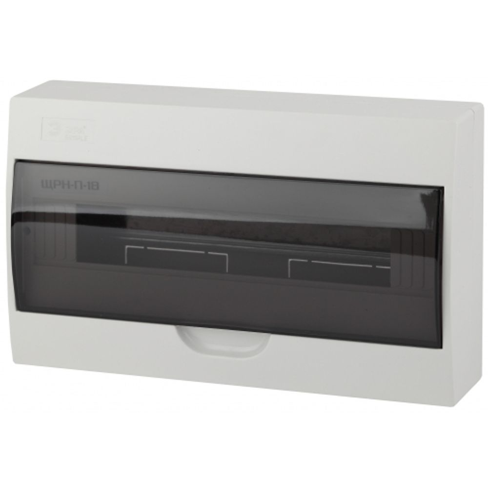 Корпус пластиковый навесной ЭРА SIMPLE ЩРН-П-18 IP41 прозрачная крышка белый | Корпуса пластиковые