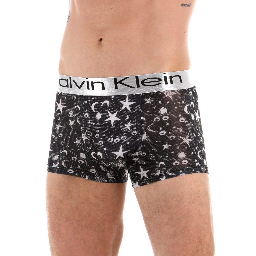Мужские трусы черные с принтом "звезды" Calvin Klein