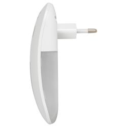 Ночник - светильник светодиодный ЭРА NN-620-LS-W в розетку с датчиком освещенности белый | Ночники