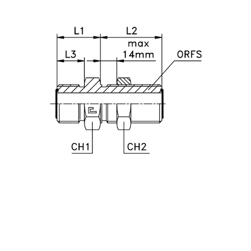 Соединение P D08-10 ORFS 11/16" переборочное