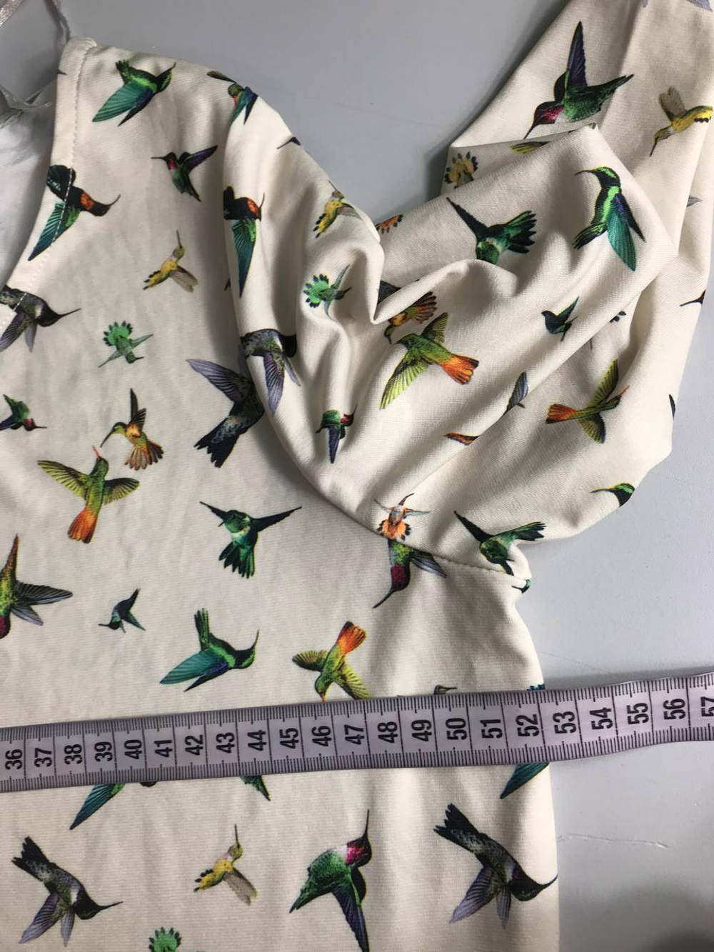 Платье Zarina с птичками, маркировка ХХL, визуально 52 размер