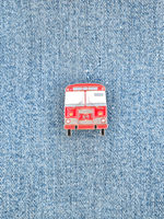 Значок автобус Лиаз 677 красный