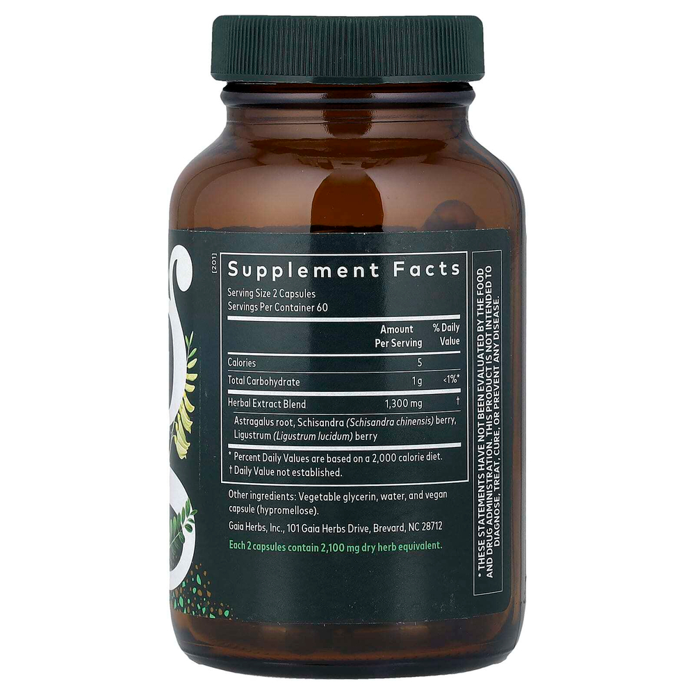 Gaia Herbs, Astragalus Supreme, 120 жидких капсул Phyto-Caps® (650 мг в 1 капсуле)