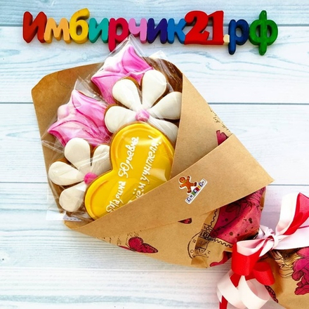 Имбирные пряники цветы