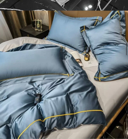 ZEPHYR HOME КПБ Двуспалка KING SIZE Мако-Сатин 100s Синий