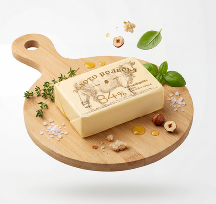 Масло сладкосливочное Золото Полесья 84% 180 гр, Лунинецкий МЗ