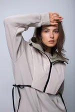 Капюшон-манишка Alexandra Talalay двухсторонняя AH002 бежевый-пыльно-зеленый