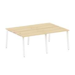 Metal System Рабочая станция на 4 места на А-образном м/к БА.СМ-4.1 Акация Лорка/Металл Белый 2000*1