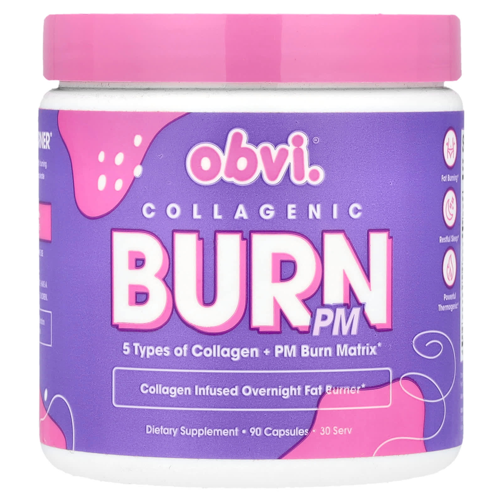 Obvi, Collagenic Burn PM, 90 капсул