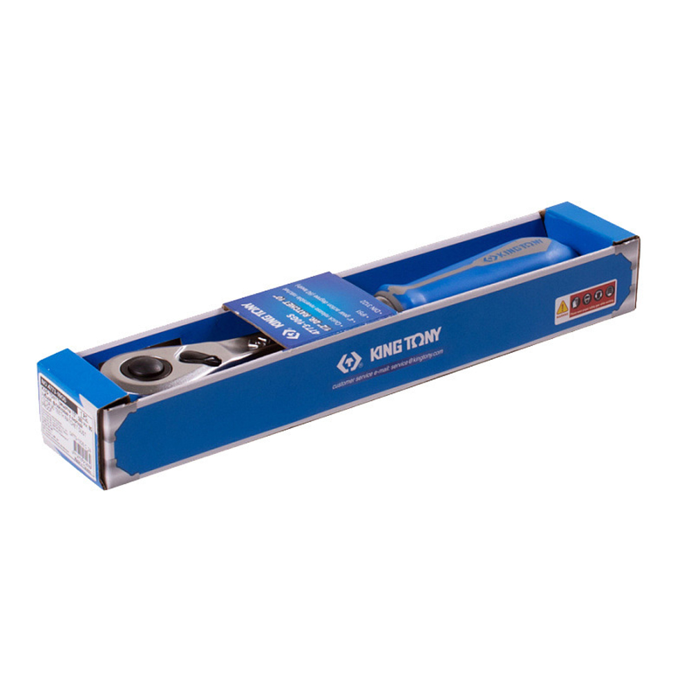 KING TONY (4773-10GS) Трещотка 1/2", 250 мм, 90 зубцов, флажковая с кнопкой