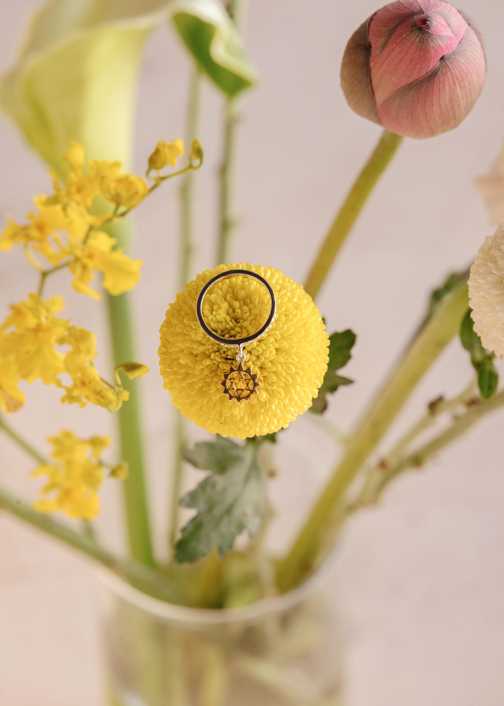 Кольцо «Анахата» с позолотой