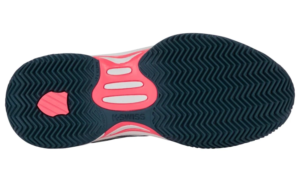 Детские Кроссовки теннисные  K-Swiss Hypercourt Express 2 Clay JR - white/stargazer/neon blaze