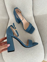 Босоножки джинсовые