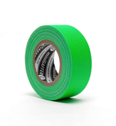Профессиональный тейп 120mesh @trueGAFF 25мм/9м -  Ярко Зеленый /на тканевой основе для киносъемок и сцен тип Gaffer Pro tape /