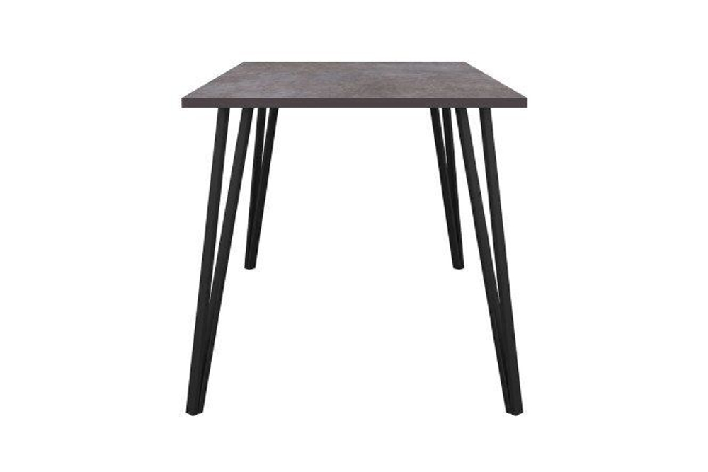 Стол кухонный обеденный Камень Тёмный/Чёрный, Сиена, 120х80х75,5 см